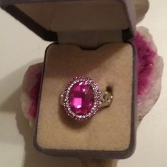 🌹HostPick🌹18+ carat HUGE Pink Ruby & Sim Diamond Ring Sterling Silver NEW. - Picture 11 of 11